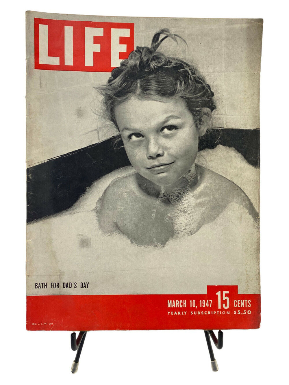 LIFE Magazine March 10 1947 Bath for Dad's Day Bubble Bath Cover
